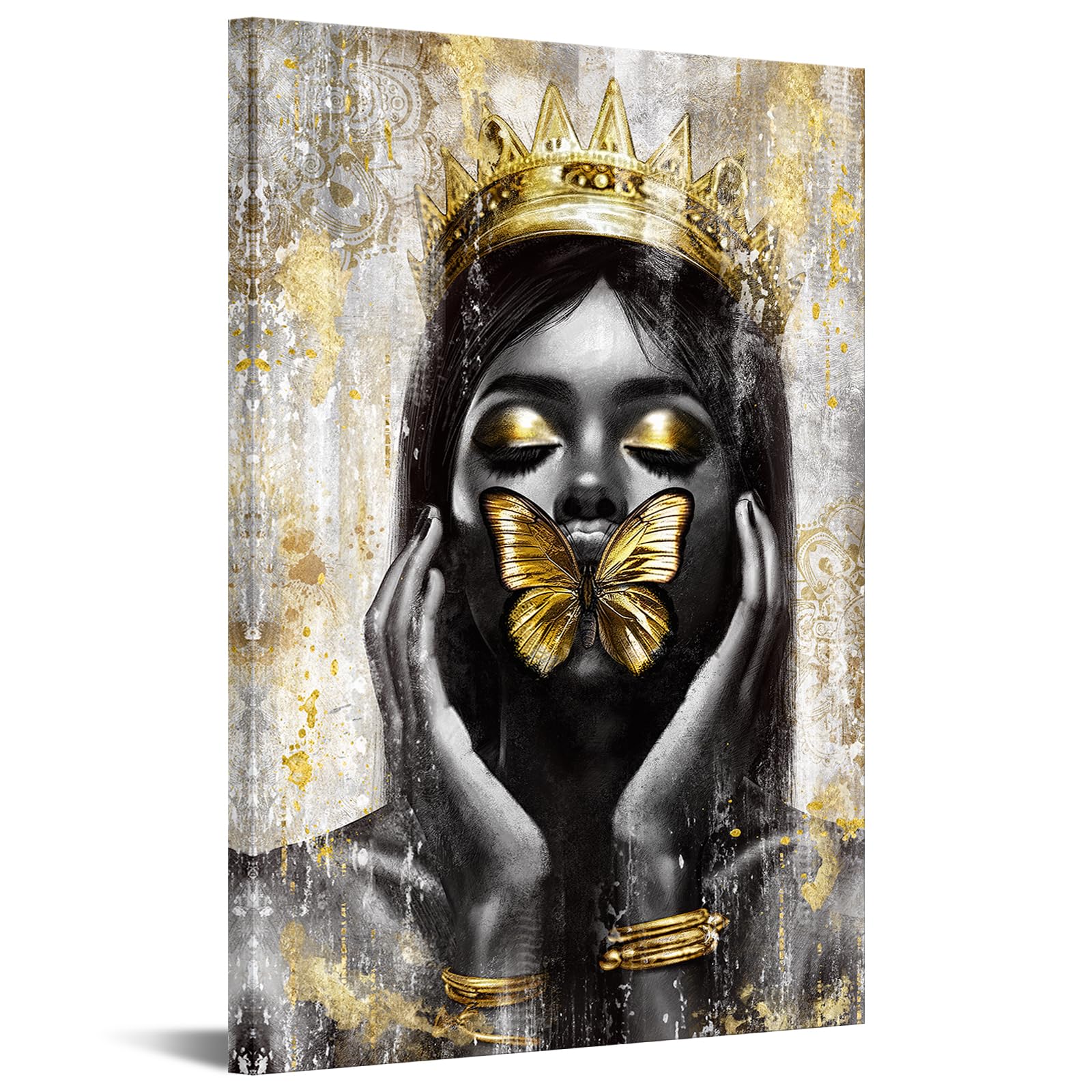 KREATIVE ARTS Vintage African American Wall Art Fashion Women Portrait Picture