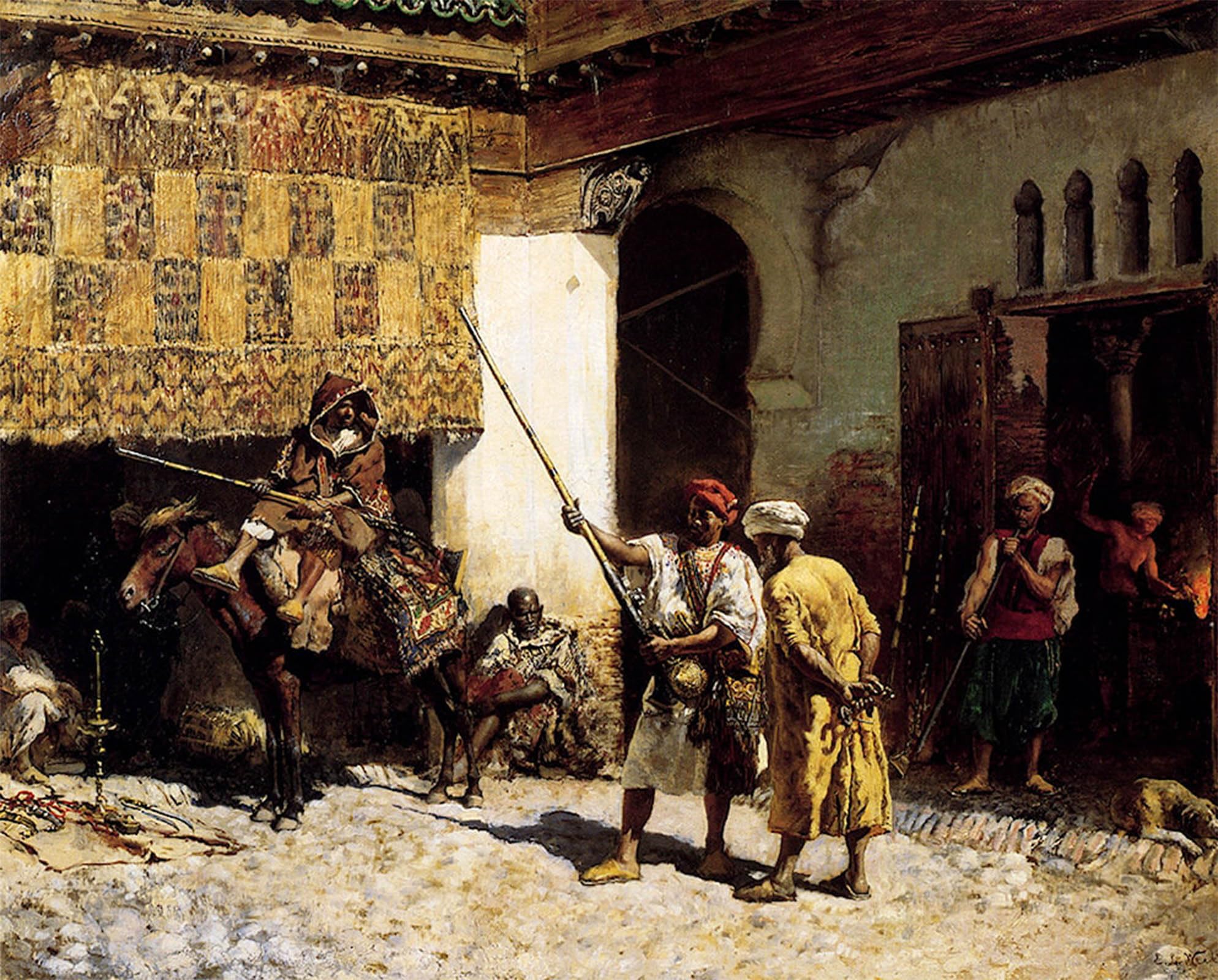 SERENDIPITP Vintage Wall Art Canvas Nordic Poster Canvas Print Picture the Arab Gunsmith by Edwin Lord Weeks Wall Art Poster for Home Decor 60x90cm