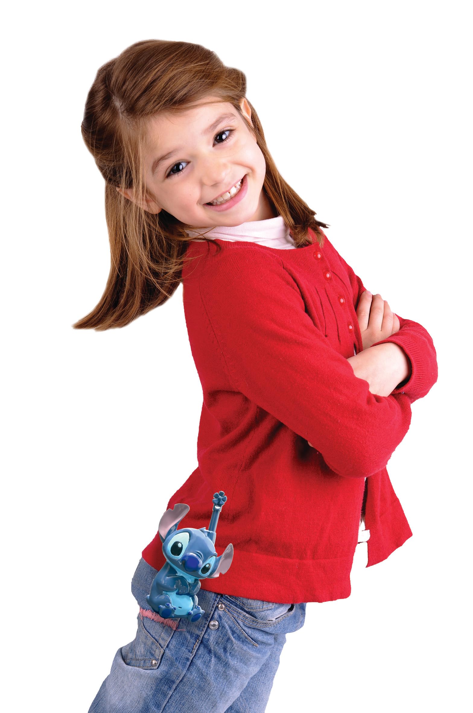 Lexibook, Disney Stitch, Stitch und Leroy 3D-Walkie-Talkies, 500m Reichweite, 2 Kommunikationskanäle, Gürtelclip, Blau/Rot, TW18D