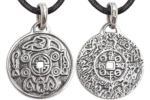 925 Sterling Silver Lucky Chinese Coin Medallion Necklace