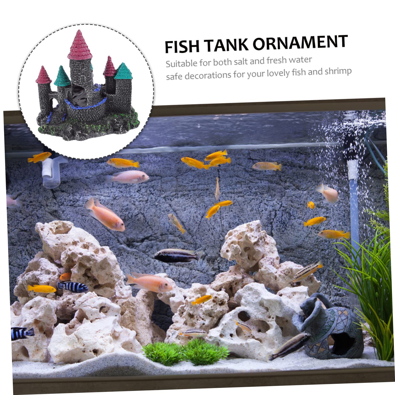 Fish Tank Decorations Aquarium Castle Decor - Resin Fish Tank Ornament