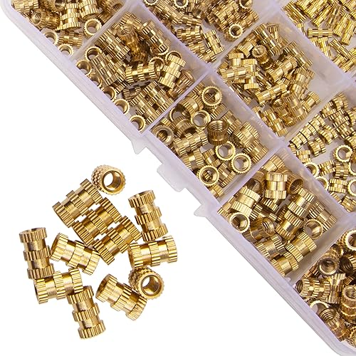 Miniatura 3 de Kit surtido de tuercas de inserción roscadas de latón moleteado, 435 piezas, M2, M3, M4, M5, para impresiones 3D y más proyectos