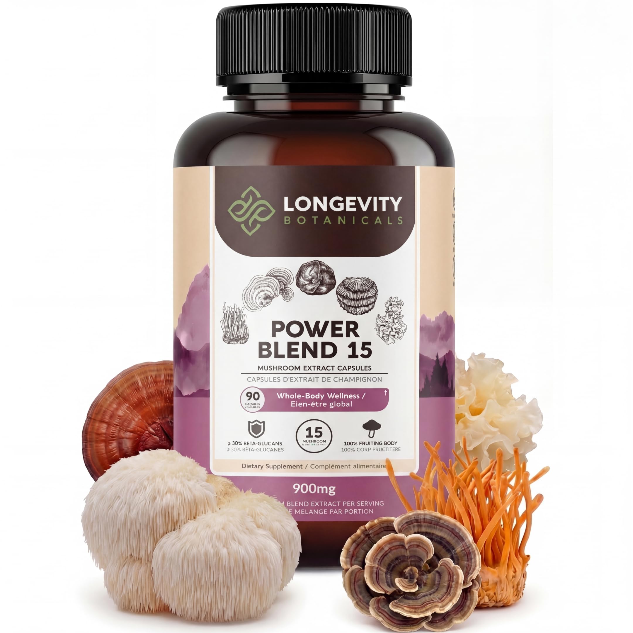 Organic Super Six Mushroom Powder Supplement Extract | Full-Spectrum Blend — Amazon image 11