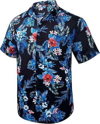 amazon-hawaiian-shirts-for-men-short-sleeve-aloha-shirt-black