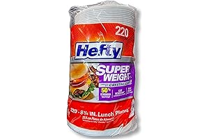 Super Weight 8 7/8 in Foam Plates (220 Count)