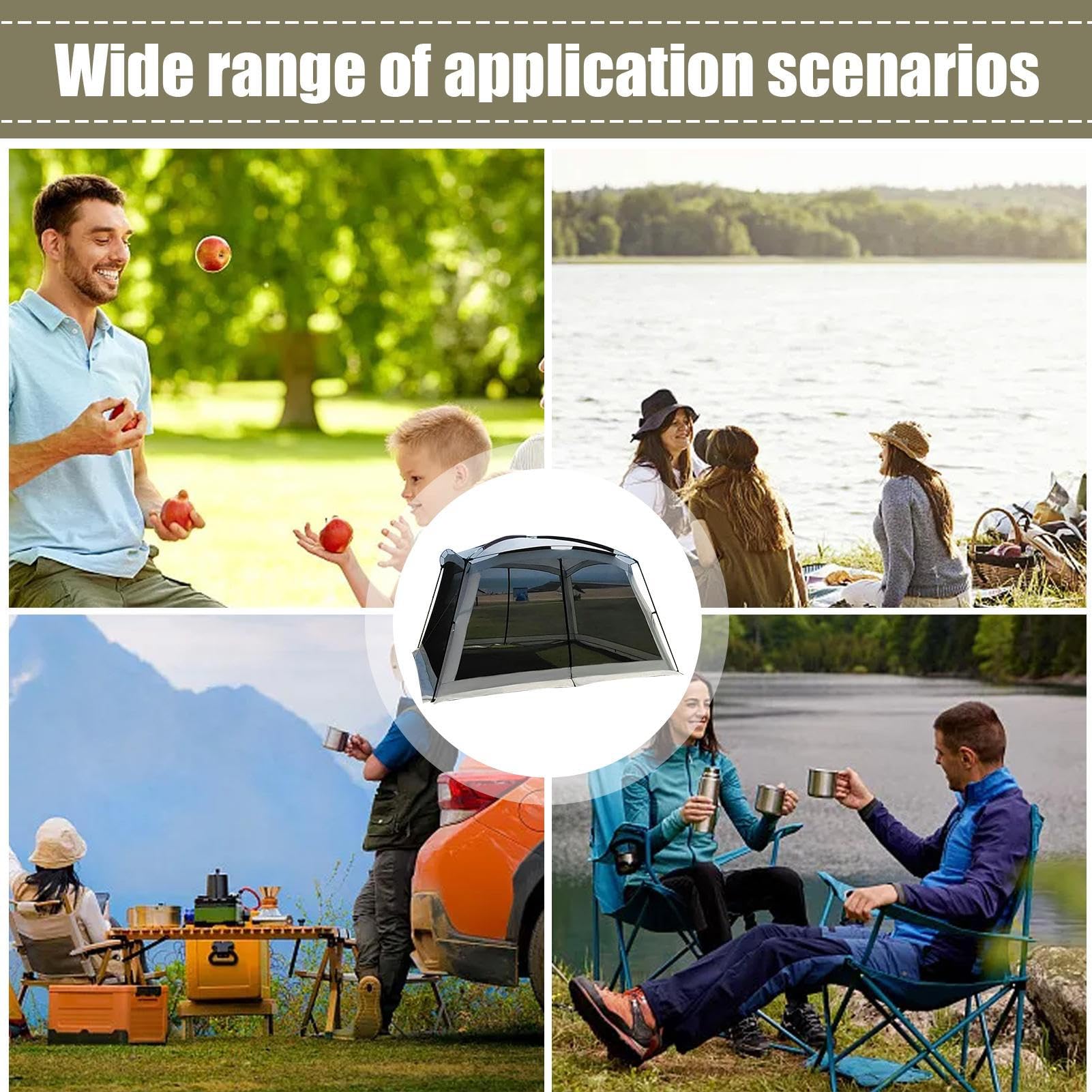 Tenda da Campeggio, portatile resistente ai raggi UV, tende a zanzariera, per il campeggio, per il viaggio, il picnic, il viaggio in famiglia, l'escursionismo, i viaggi e le attività di viaggio
