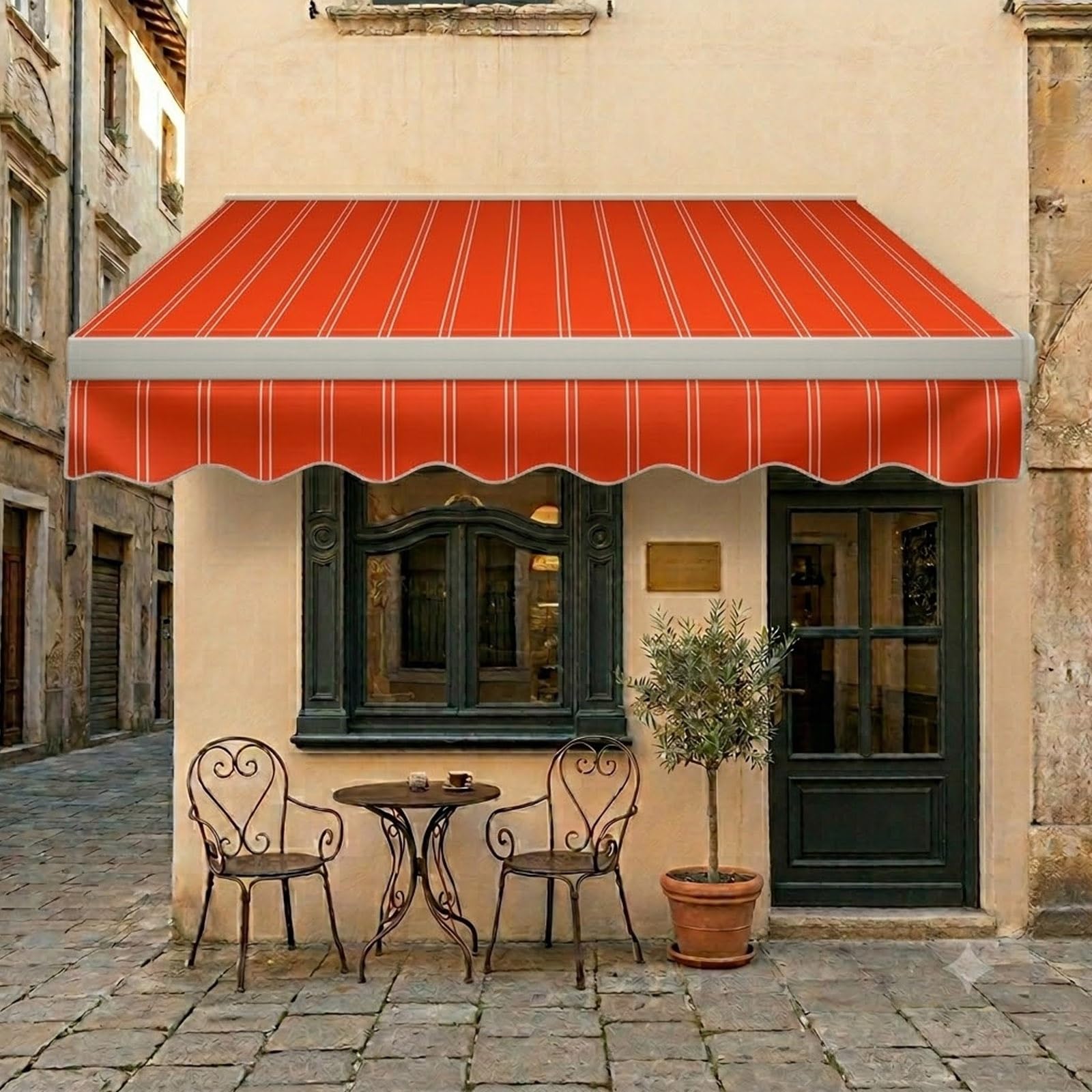 Yidlkecqey Retractable awnings for patio waterproof, patio awnings for outside retractable, window awnings exterior，porch covers for shade and rain waterproof,for courtyards(Type F,11x6ft)
