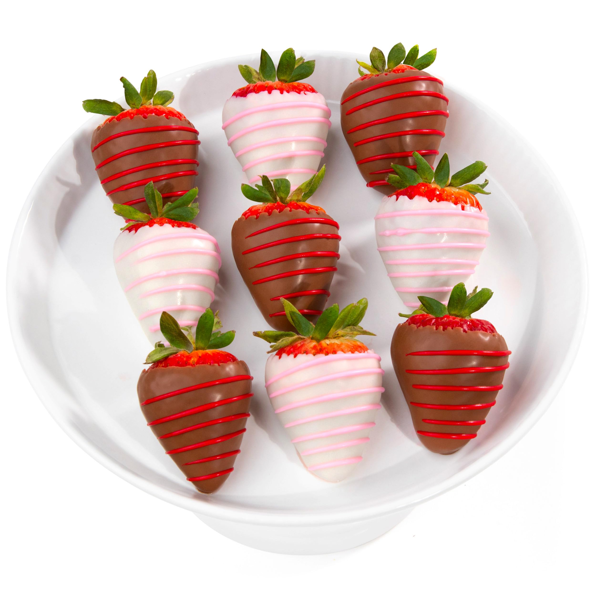A Gift Inside Love Bites Dipped Strawberries - 9 Fun Size Berries for Valentine's Day Gift, Birthday, Thank You