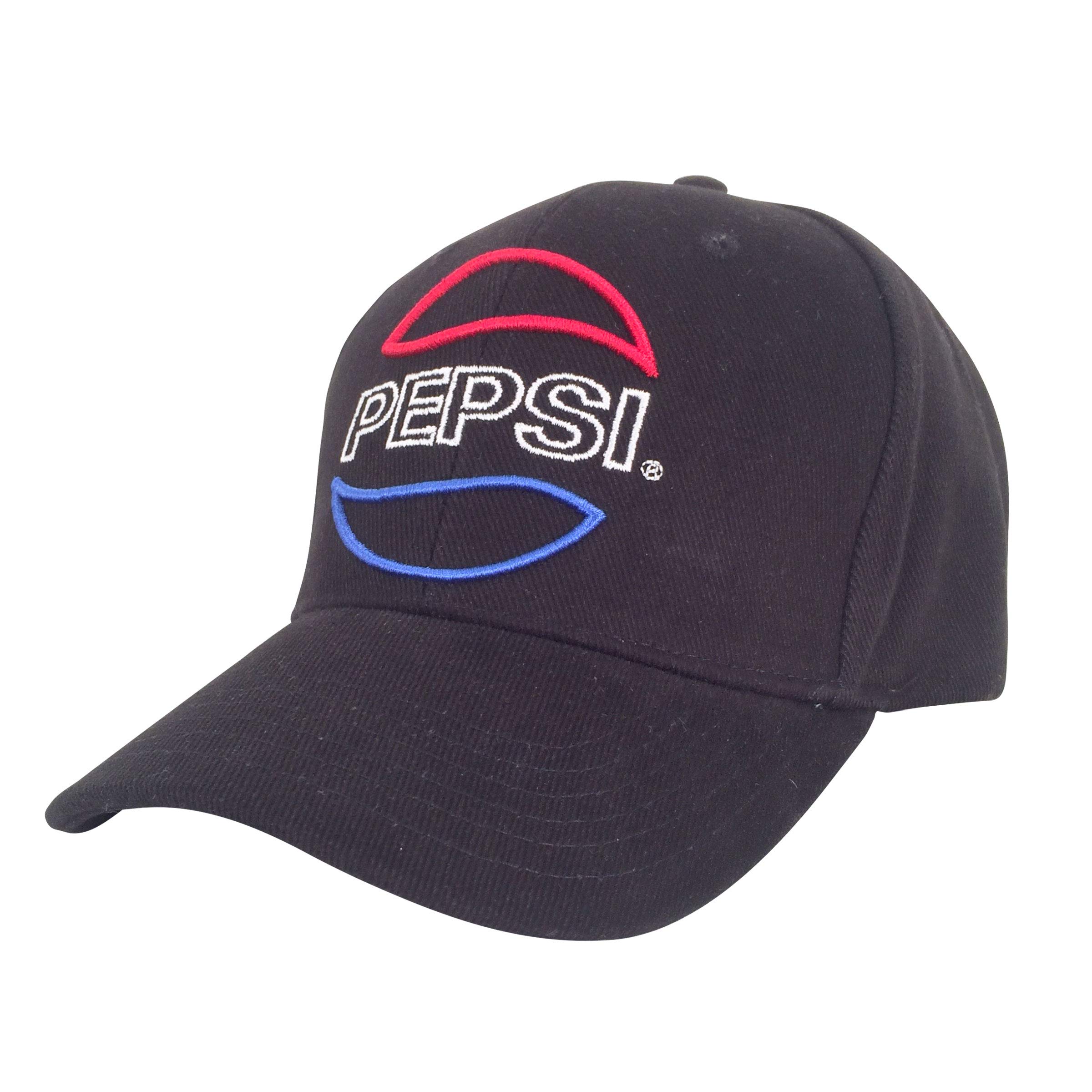 Pepsi Hat - Black Pepsi Logo Baseball Cap, Black