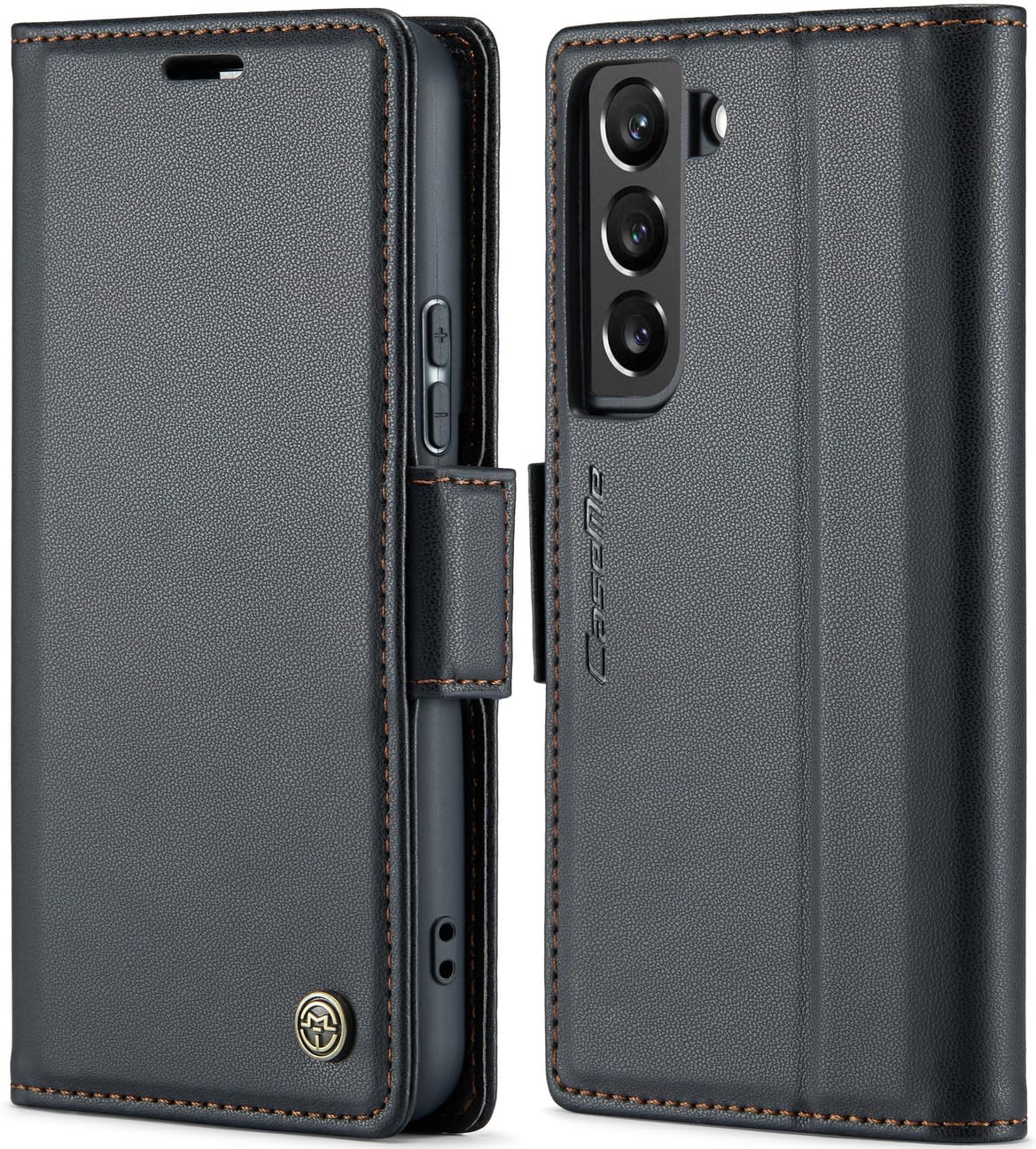 SINIANL Funda tipo cartera para Samsung Galaxy S22 con bloqueo RFID, funda tipo cartera para Galaxy S22 para hombres y mujeres, tarjetero, cierre magnético, funda de piel tipo libro para Galaxy S22,