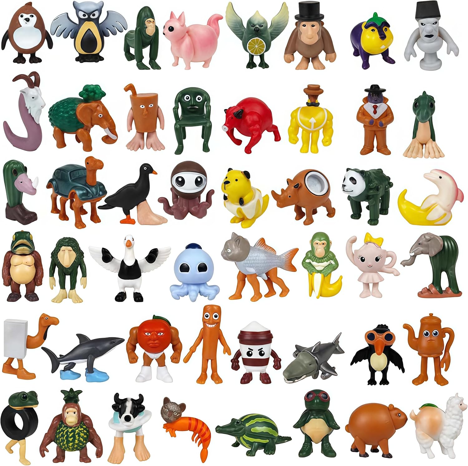 24PCS Italian Brainrot Steal a Brainrot Toys, Brain Rot Action Figure, 1.8" Tralalero Tralala Tung Tung Tung Sahur Doll, Valentines Day Gifts for Kids Birthday Party Favors Decorations