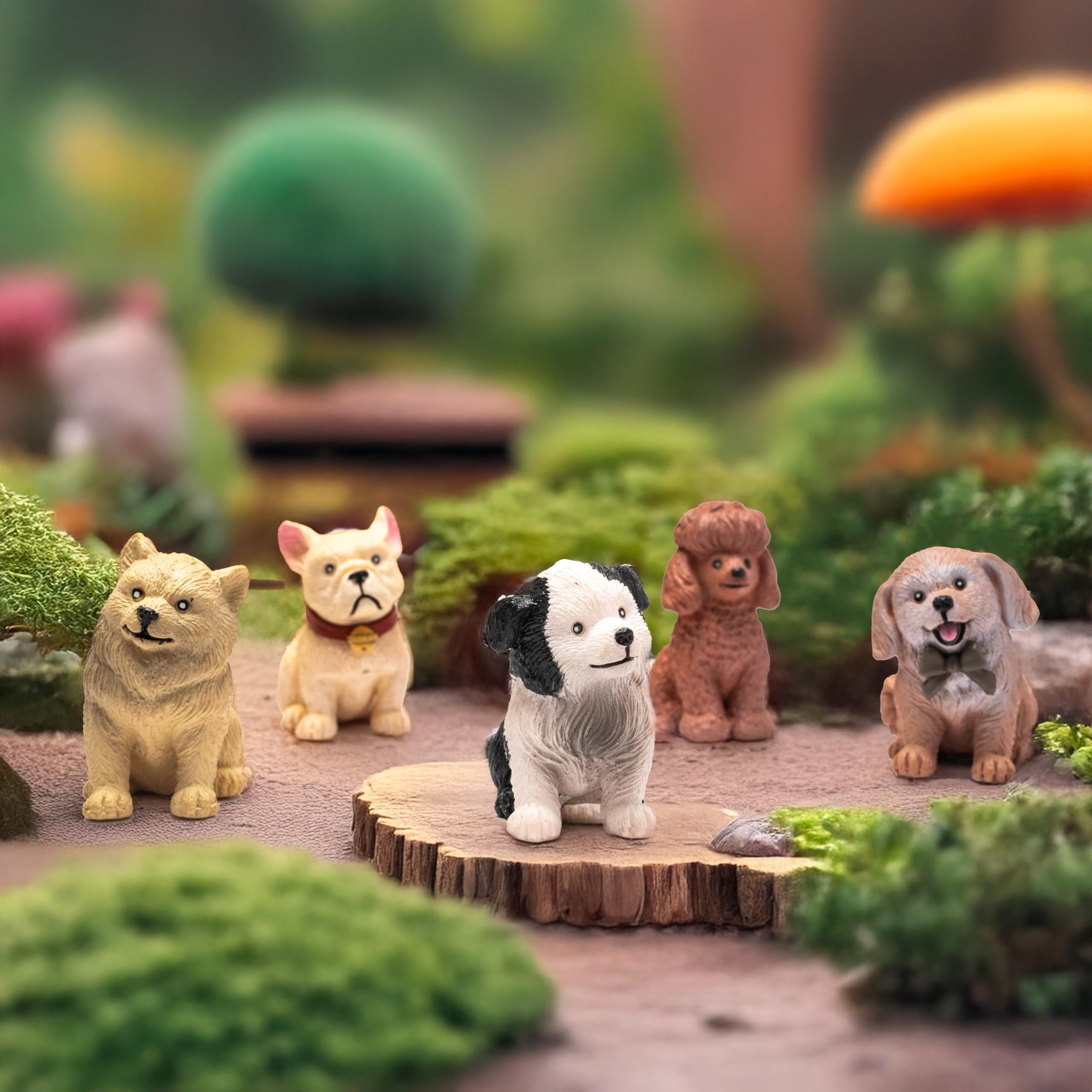 ByTheLeaf Dog Miniatures for Terrariums & Gardens 2.0 | Set of 5 | Cute Decorative Figurines for Plant Arrangements, Home & Office Decor, Desk Accessories (Dog Minis - 2.0)-image-41
