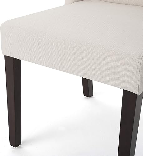 Miniatura 4 de Christopher Knight Home GDFStudio Christopher Knight Home Rory - Sillas de comedor de tela, juego de 2 piezas, color marfil y marrón