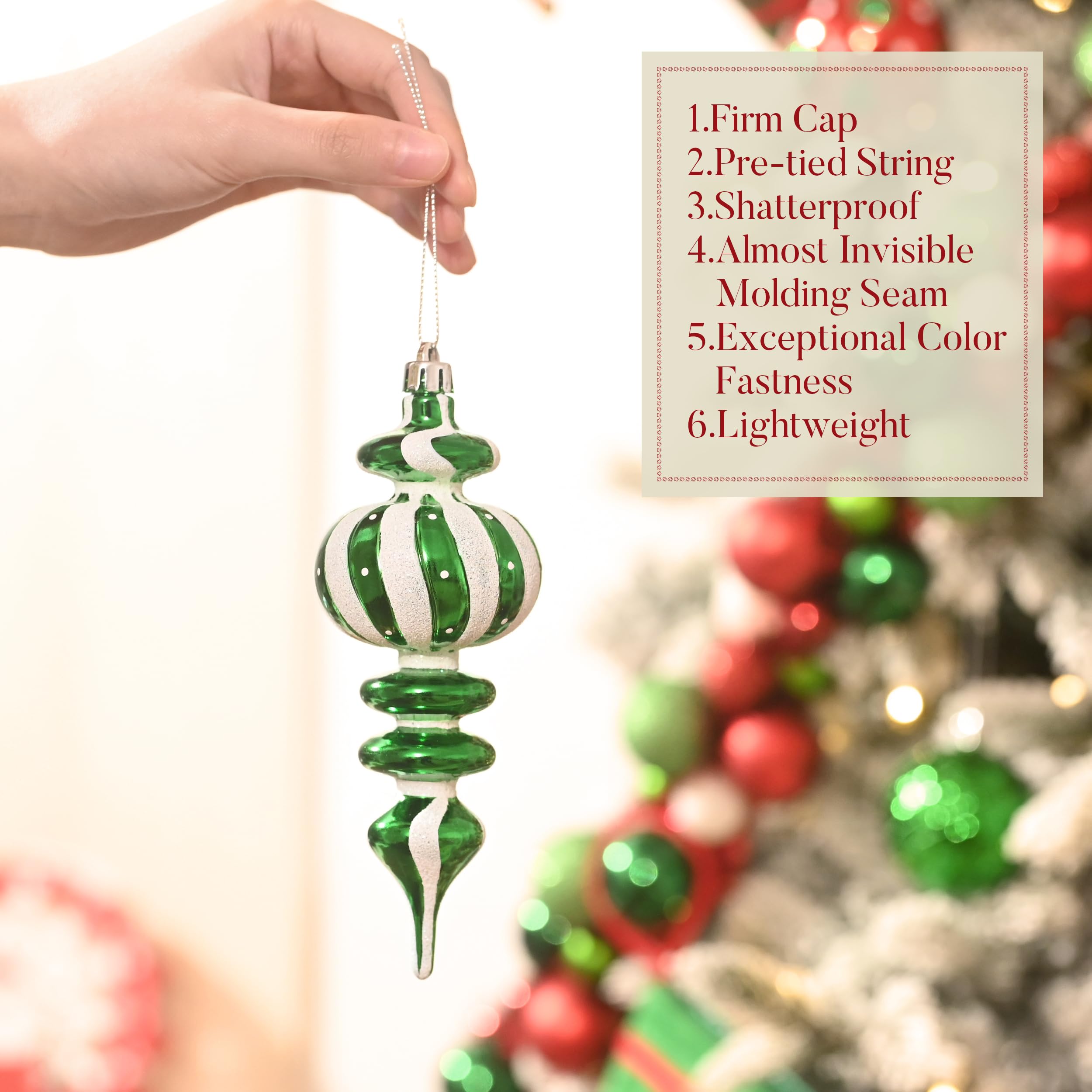 Valery Madelyn Lot de 80 Boules de décoration de Noël incassables à Suspendre pour Sapin de Noël en Forme de Sucre d'orge de Noël, Rouge, Vert, Blanc