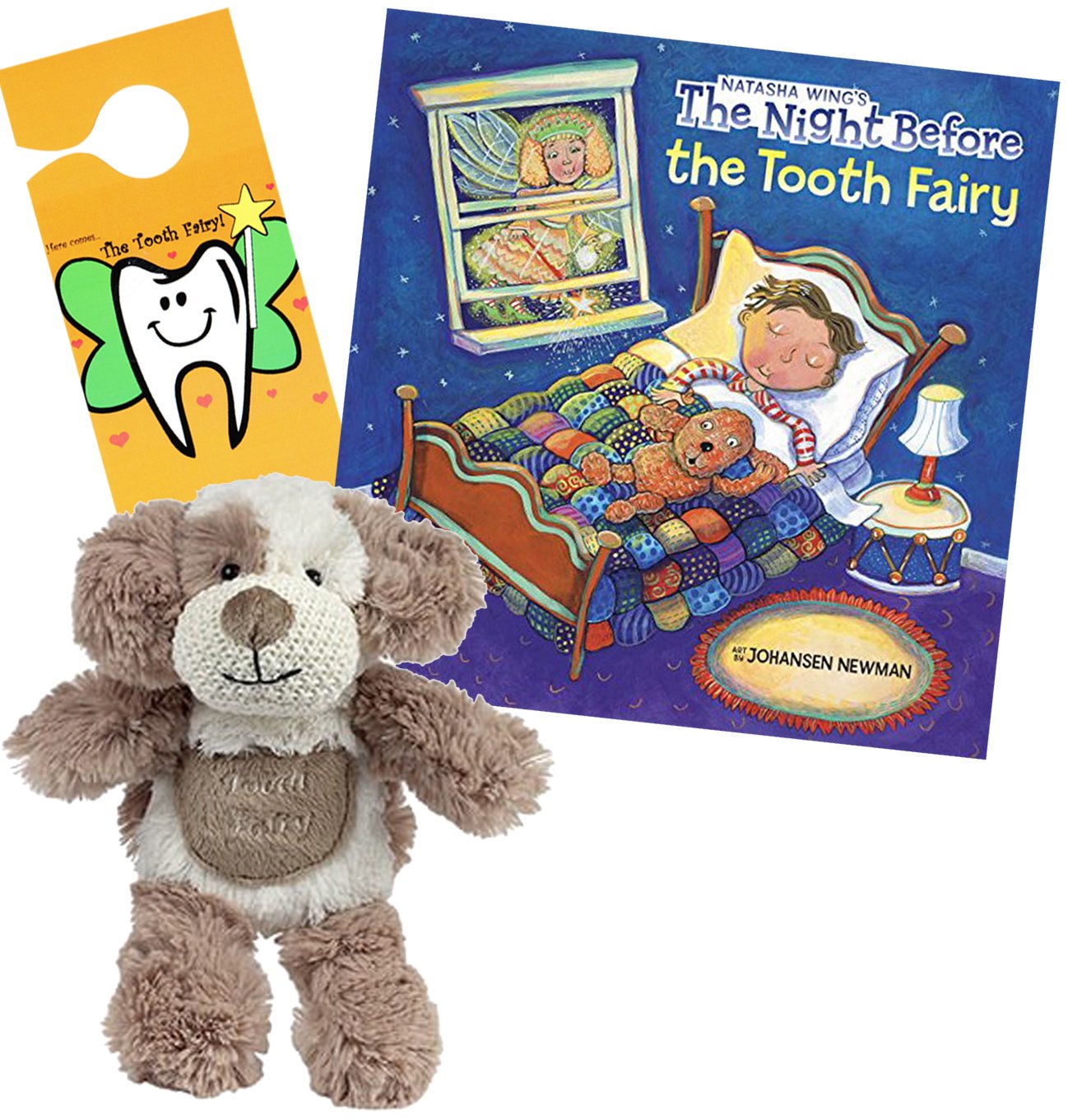 Buy Maison Chic Tooth Fairy Kit Dog Plush Figure with Pocket, Night