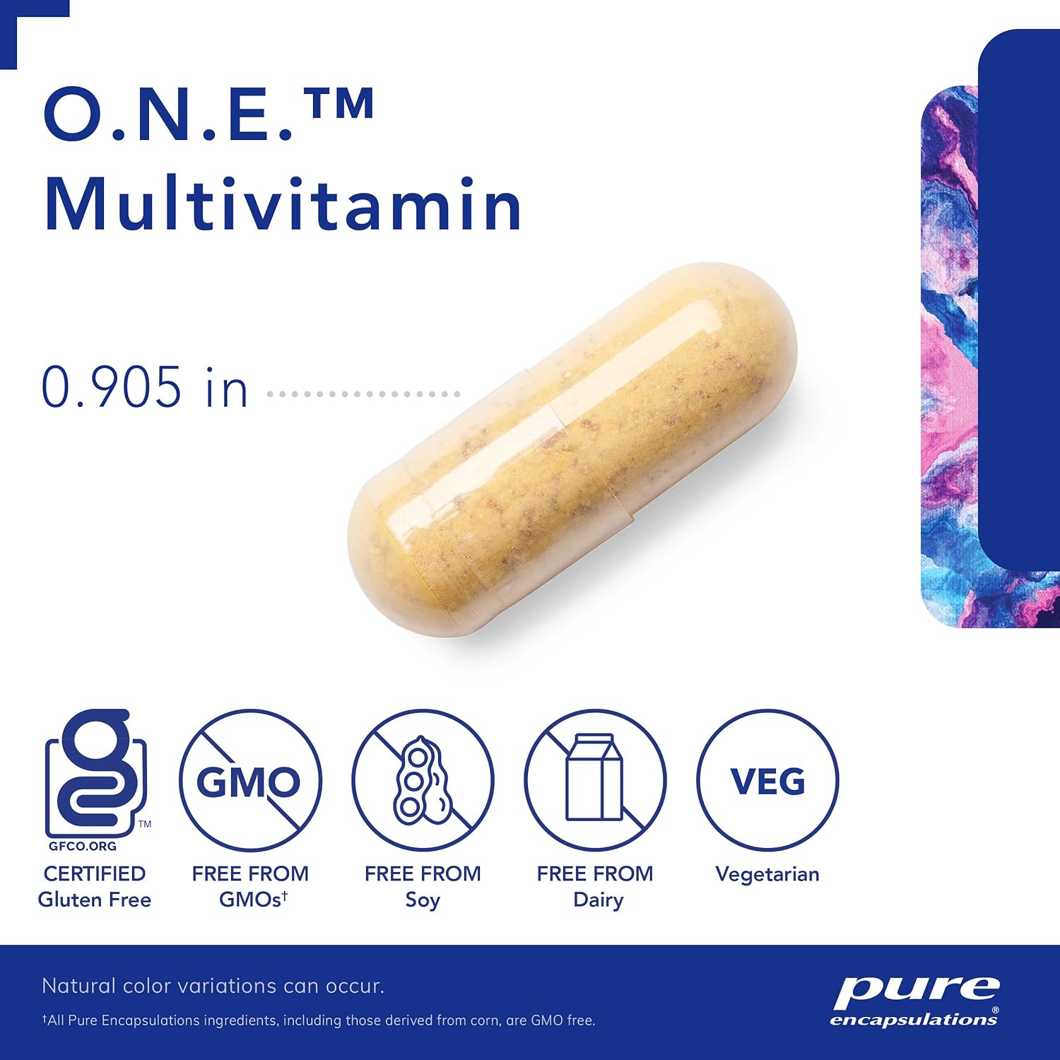 Pure Encapsulations O.N.E. Multivitamin | Once Daily Multivitamin with Antioxidant Complex Metafolin, CoQ10, and Lutein to Support Vision, Cognitive Function, and Cellular Health* | 120 Capsules : Health & Household