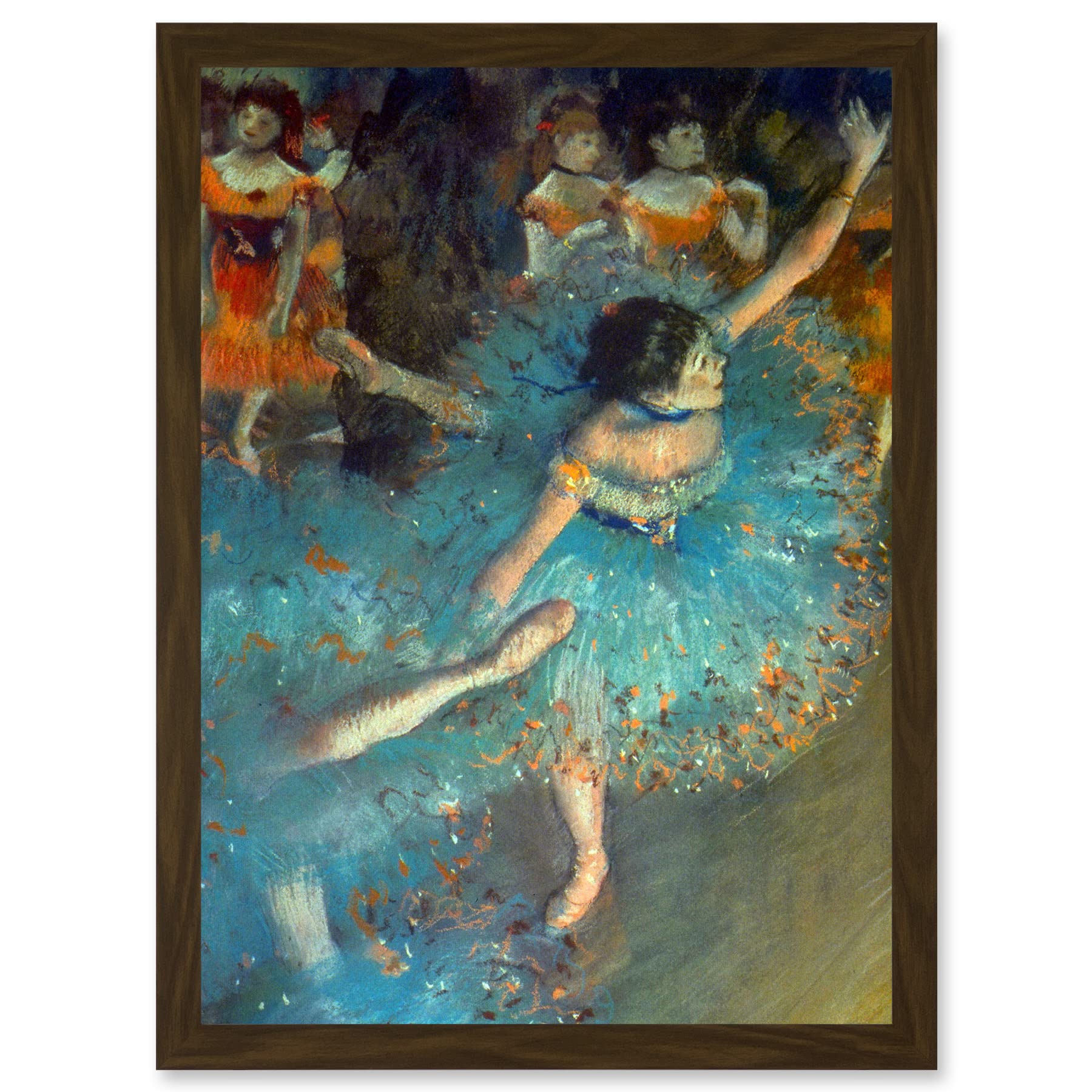 Artery8 Edgar Degas Dancer Painting Ballerina Artwork Framed Wall Art Print A4