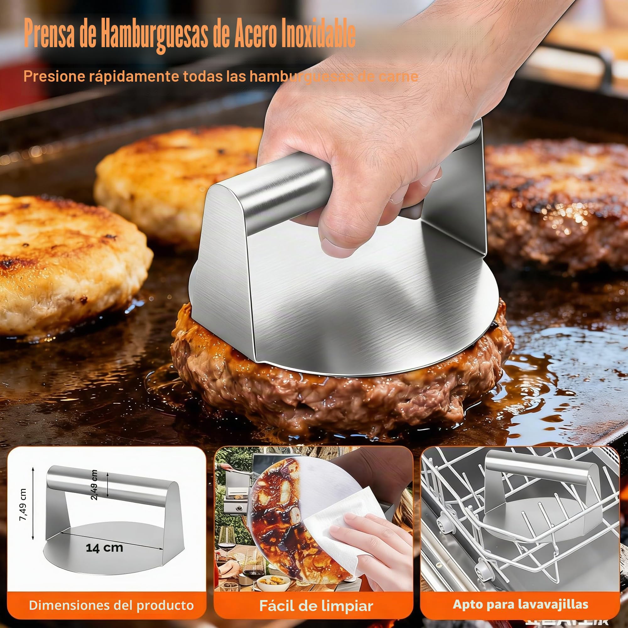 JUAUO Juego 27 Utensilios de Barbacoa de Acero Inoxidable, Kit de Accesorios Profesional para Parrilla y Plancha con Bolsa de Transporte y Prensa Hamburguesas, Regalos para Hombres y Chef Aficionado