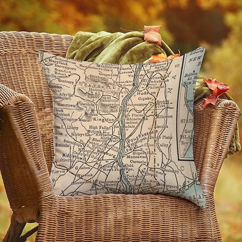 Miniatura 4 de Hudson Valley - Fundas de almohada para exteriores, impermeables, 20 x 20 pulgadas, diseño de mapa de diversidad del mundo, fundas de cojín