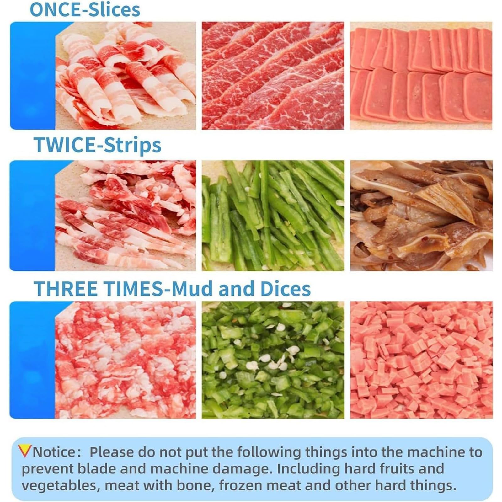 Máquina Cortadora De Carne De 850 W, Cortadora De Carne Cruda Comercial De Acero Inoxidable De 150 Kg/H para Cerdo Deshuesado, Pollo Y Pescado para La Familia.,