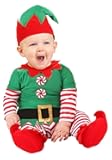 Christmas Elf Costume for Infants, Santa's Helper Uniform with Hat for Elf Cosplay, Christmas & Holiday Dress-Up