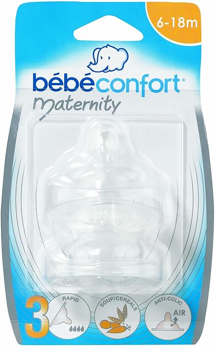 Bebe Confort 2 Tetines Col Large Maternity Silicone T3 Bouillie Amazon Fr Bebe Et Puericulture