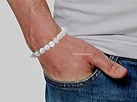 Vista 209 de Amazing Gemstone Crystal Bracelet for Women Men's Gifts - Protection Healing Crystal Bracelet - 8mm Gemstone Beaded Adjustable Bracelet Pulseras