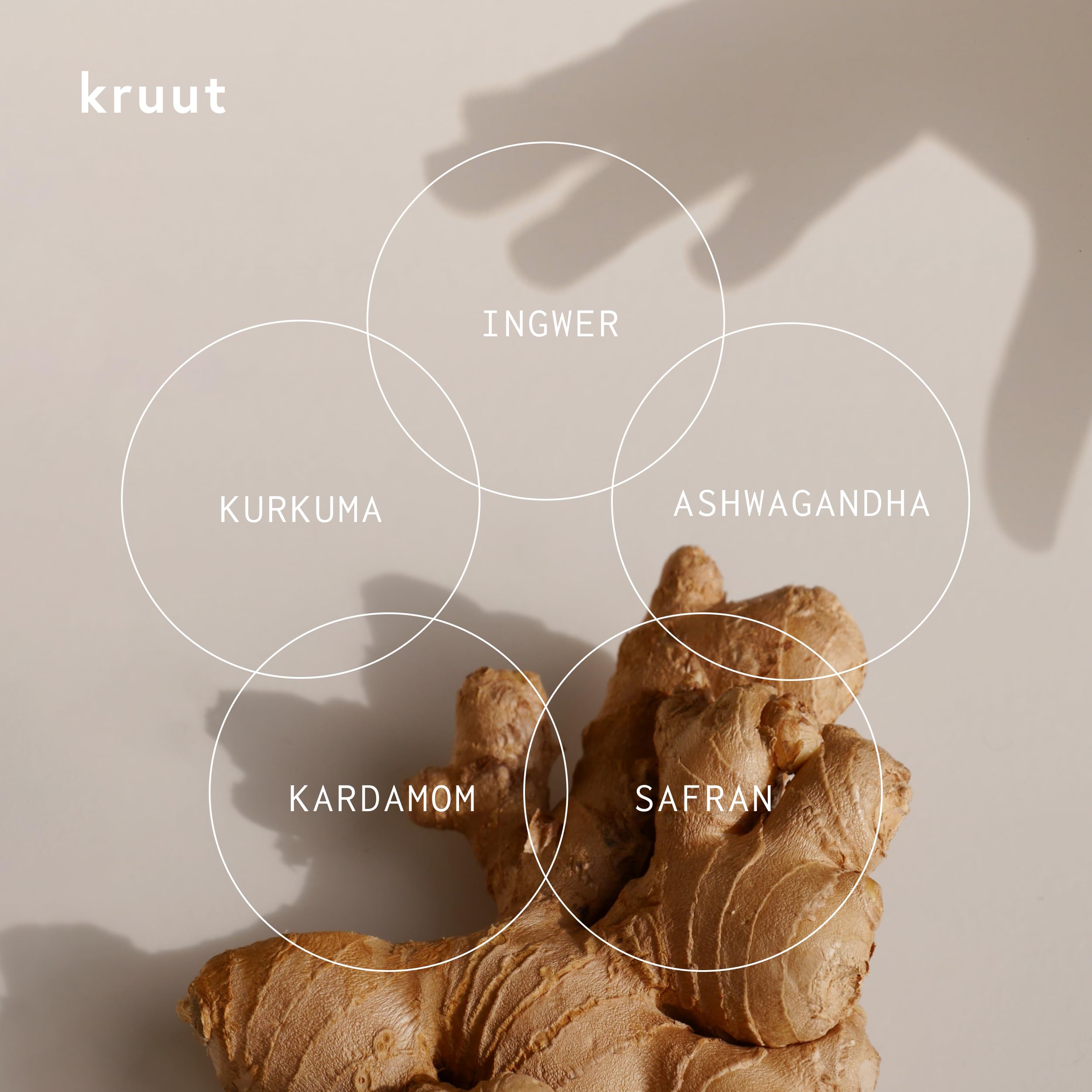 Kruut – Ayurveda Kräuterauszug bio 500ml – Goldenes Elixier aus kraftvollen Kräutern – Ingwer, Kurkuma, Kardamom, Safran & mehr – Oxymel Tinktur Kräuterdrink Sirup Kur