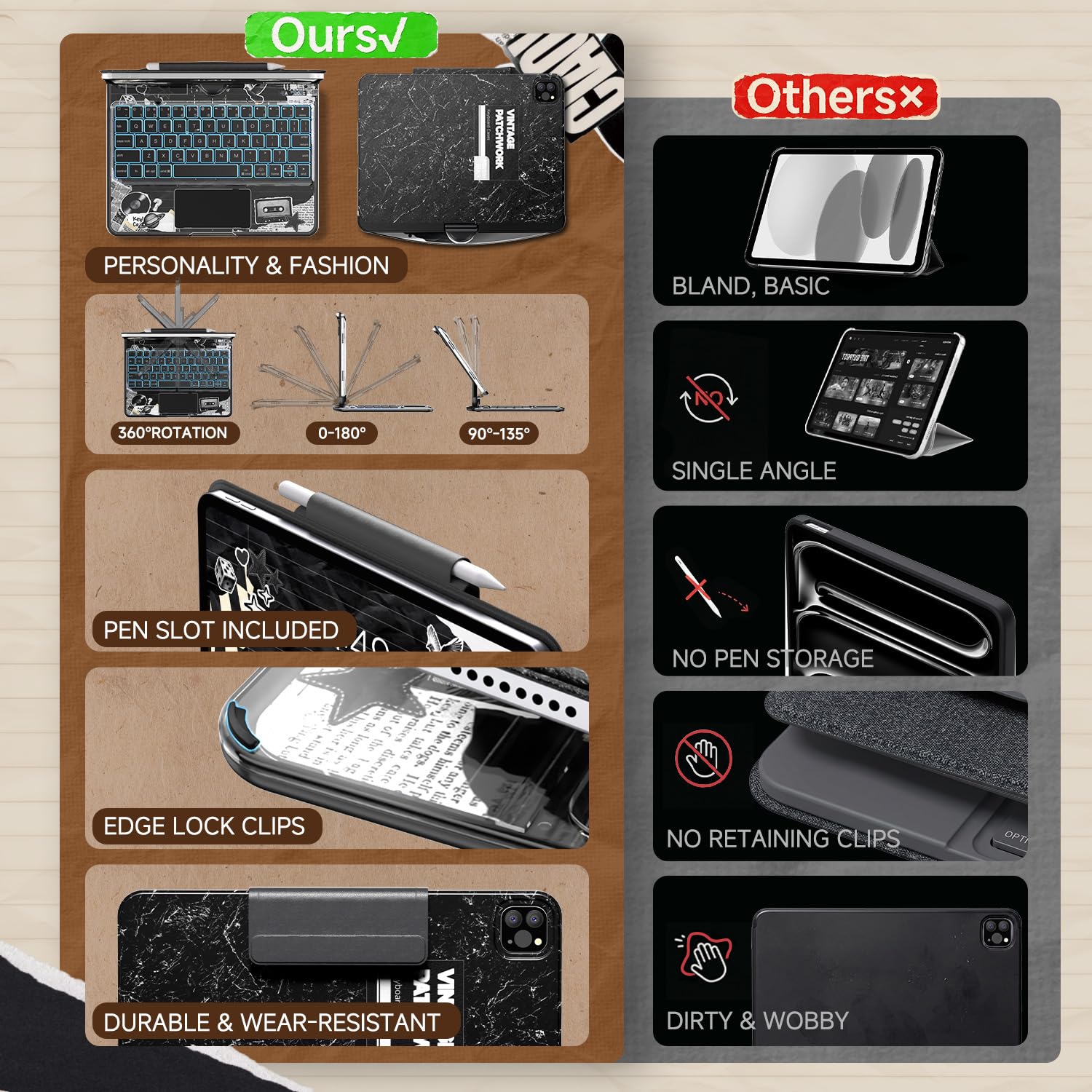 iPad A16 Keyboard Case - 360° Rotation & Magnetic -4 iPad A16 Keyboard Case - 360° Rotation & Magnetic -4