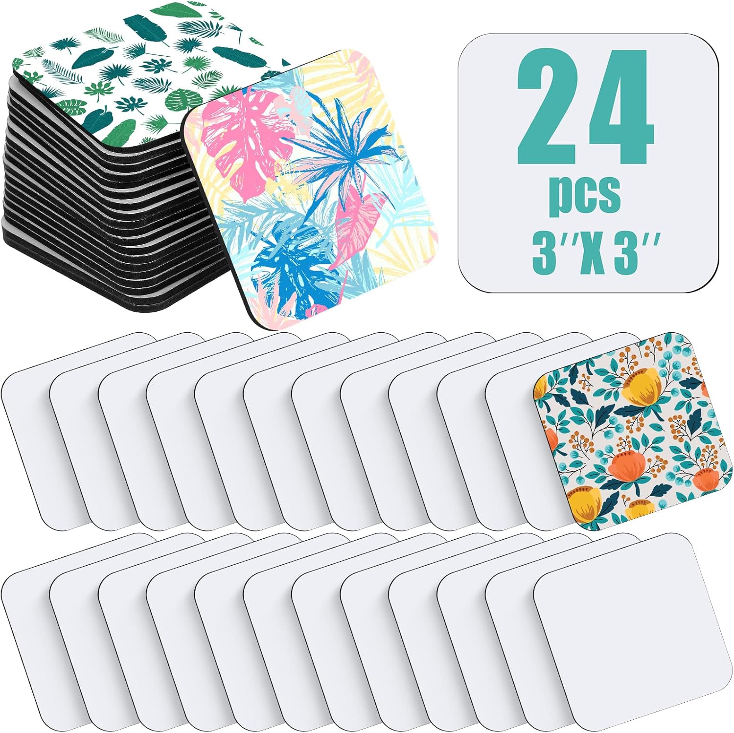3 x 3 Inch Sublimation Blank Refrigerator Sublimation Square