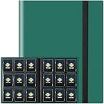 Trading Card Binder, Card Binder Album Folder Book Fit for MTG Baseball Football Sports Cards, Easy to Use Card Collection Binder (green, 360 Pockets)