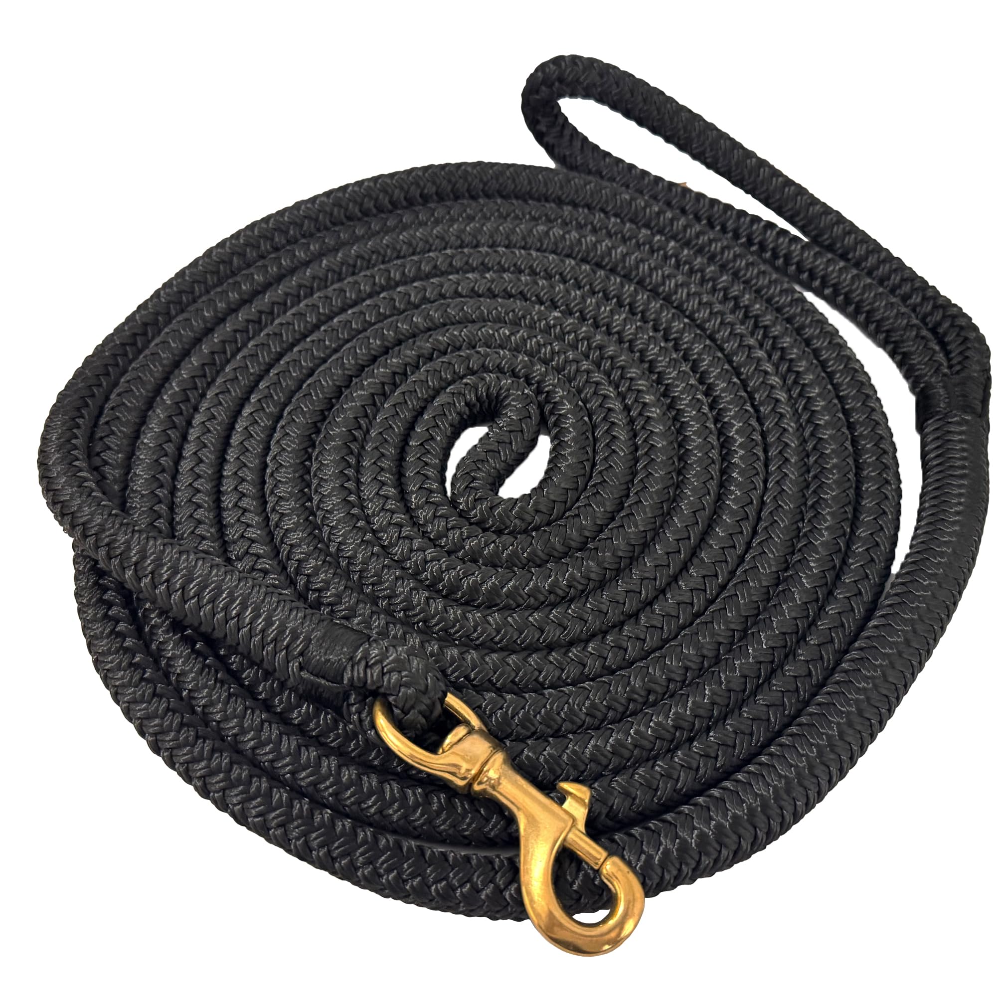 Horse Lead Rope, Double Braided Nylon Horse Lead Line, Lead Rope for Horses with Quick Halter Attachment, Soft Comfort Grip, Barn Horse Tack for Daily