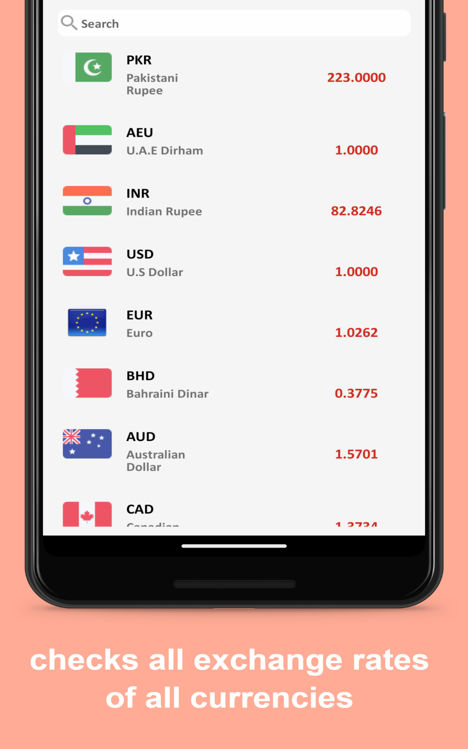 USD Dollar to Indian Rupee App to see the exchange rate on your Phone