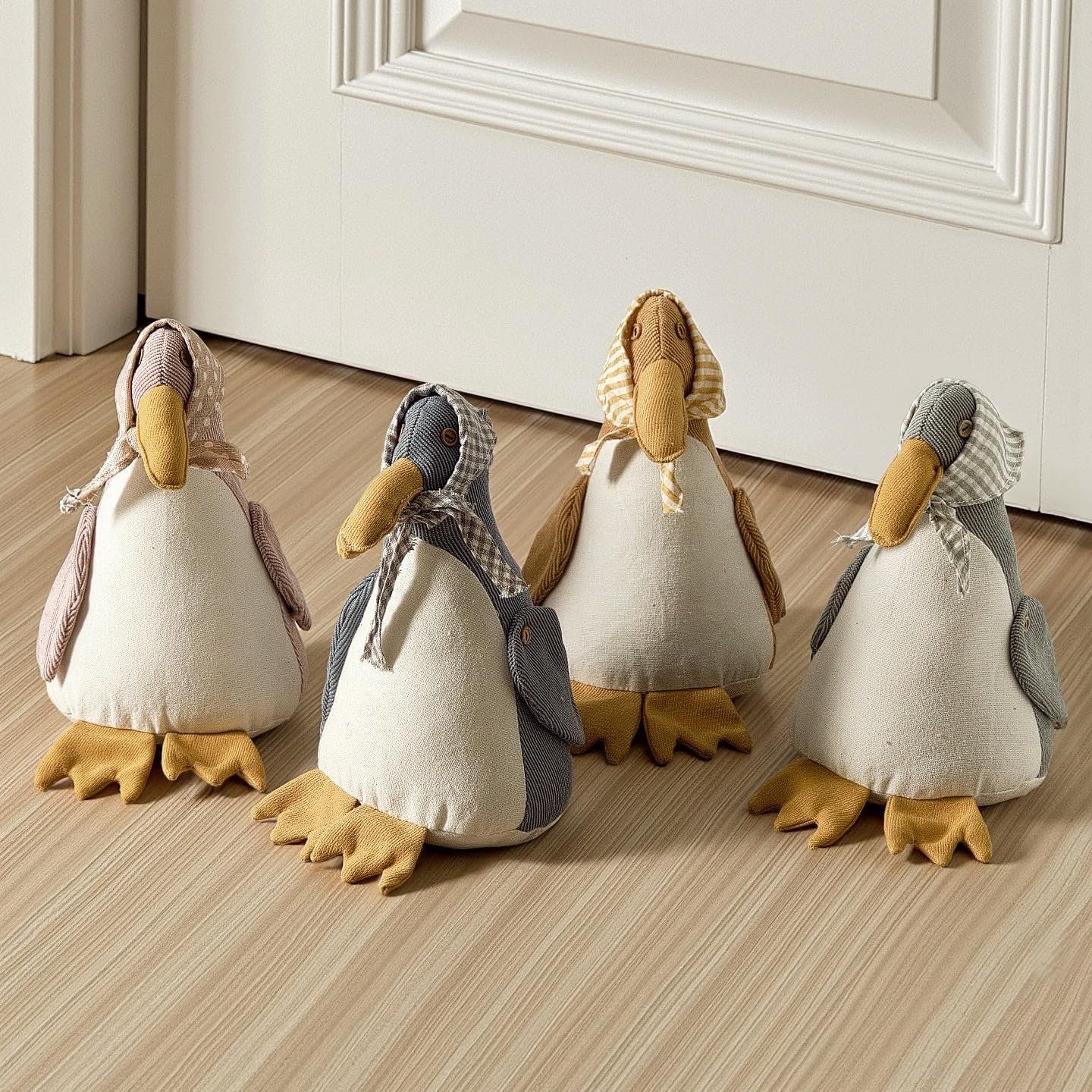 動物のドアストッパー、アヒルの装飾ドアストッパー、かわいいドアストッパー、布製動物のドアストッパー、ホームオフィス用の内壁プロテクタ