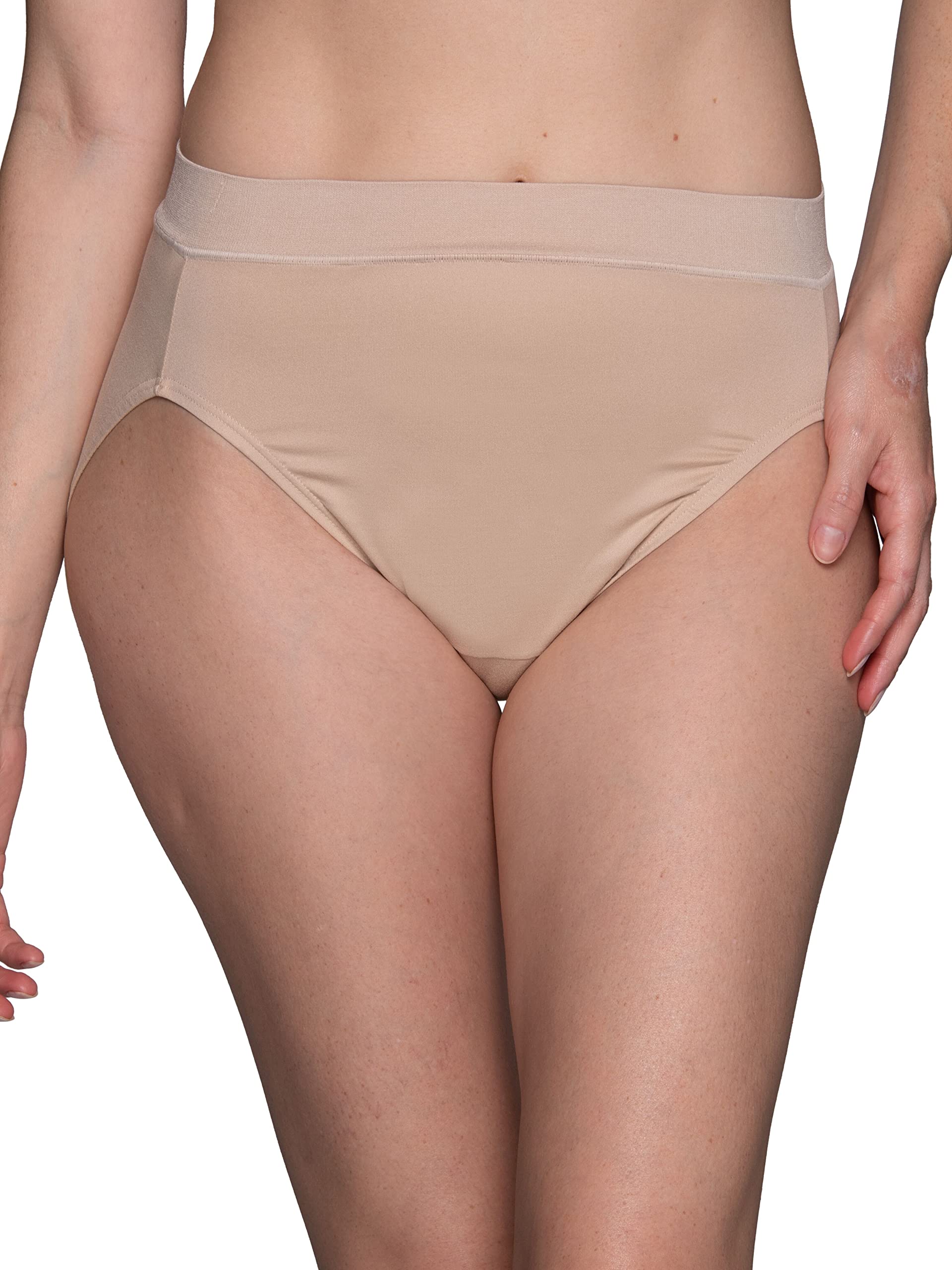 Vanity Fair Women's Beyond Comfort Hi Cut Panties Seamless Waist 8 Seamless Waist - Neutral for