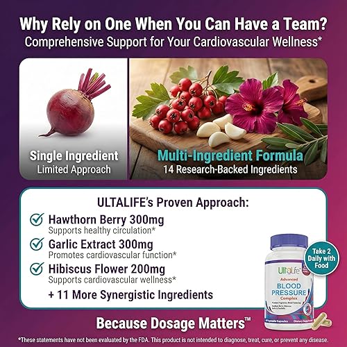 Miniatura 6 de Las mejores pastillas para la presión alta para bajar el BP naturalmente con vitaminas y hierbas potentes, ajo,bayas y forskolina para la pérdida de