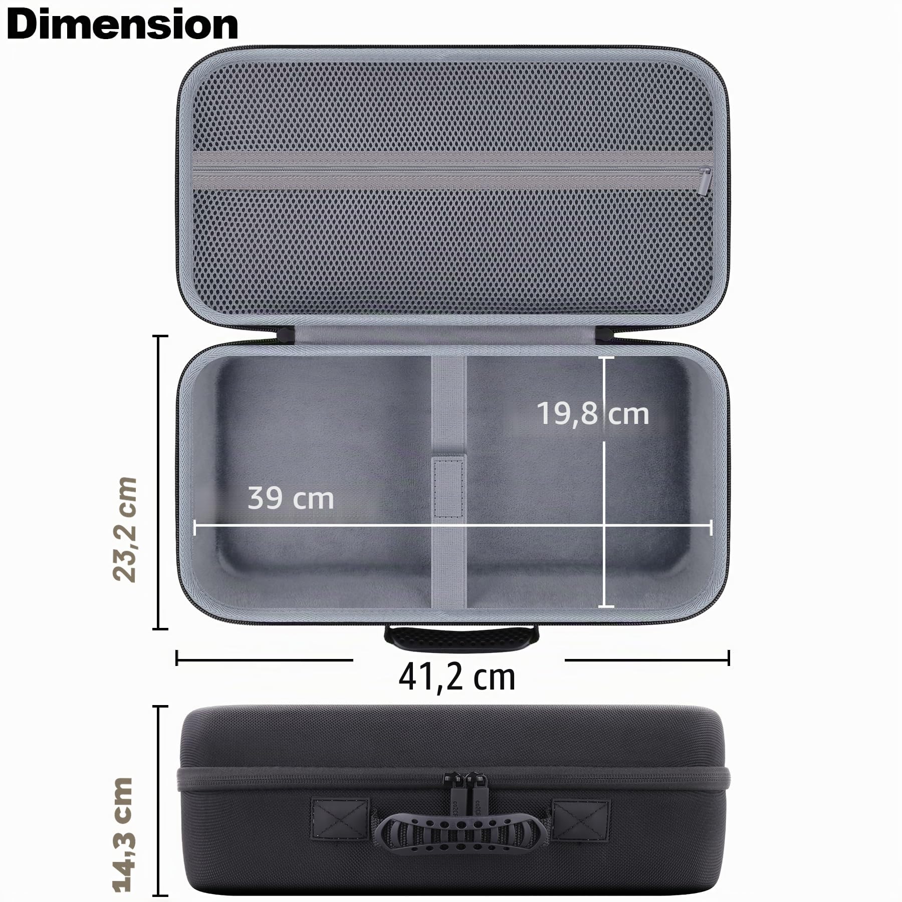 co2CREA Dur Étui de Voyage Rigide Housse Cas pour HP OfficeJet 250 Mobile AiO Jet d'encre（boîte Seule） (Housse pour HP 250)