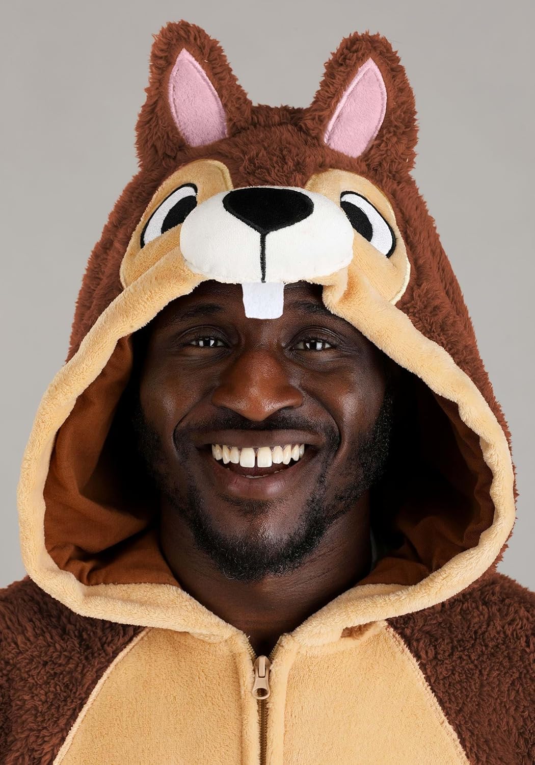 Disney Chip 'n Dale Chip Costume for Adults - Hooded Jumpsuit with Gloves & Shoe Covers - Officially Licensed - Image 6