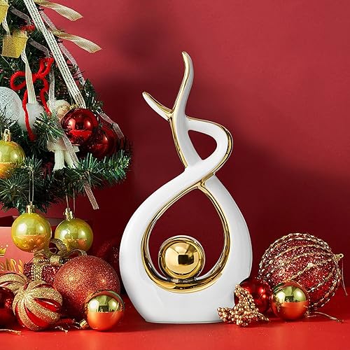 Miniatura 6 de FJS Decoración para el hogar, arte abstracto, moderno, estatua de cerámica, decoración de mesa para comedor, sala de estar, oficina, centro de mesa,