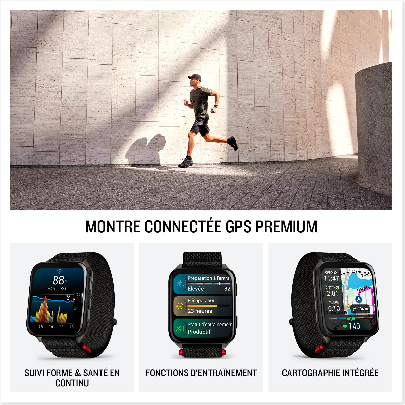 Garmin Venu X1 Montre connectée GPS écran AMOLED 2″ Boîtier Ultra Fin 8 mm Bracelet Nylon ComfortFit Vert Mousse
