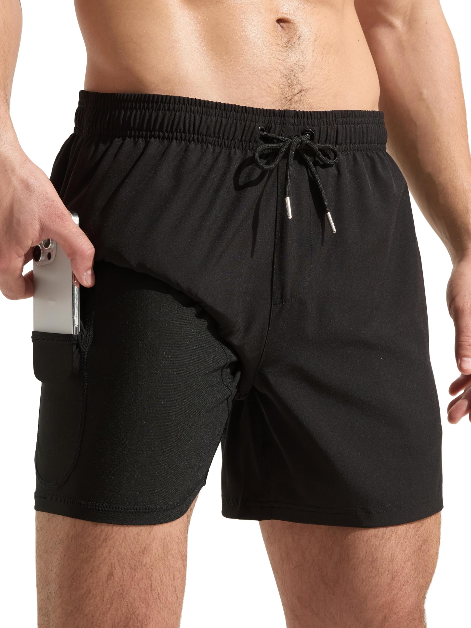 Arcweg Costume da Bagno per Uomo e Ragazzo, Pantaloncini da Bagno con Compressione Liner 2 in 1, ad Asciugatura Rapida, Pantaloncini da Surf Elastici con