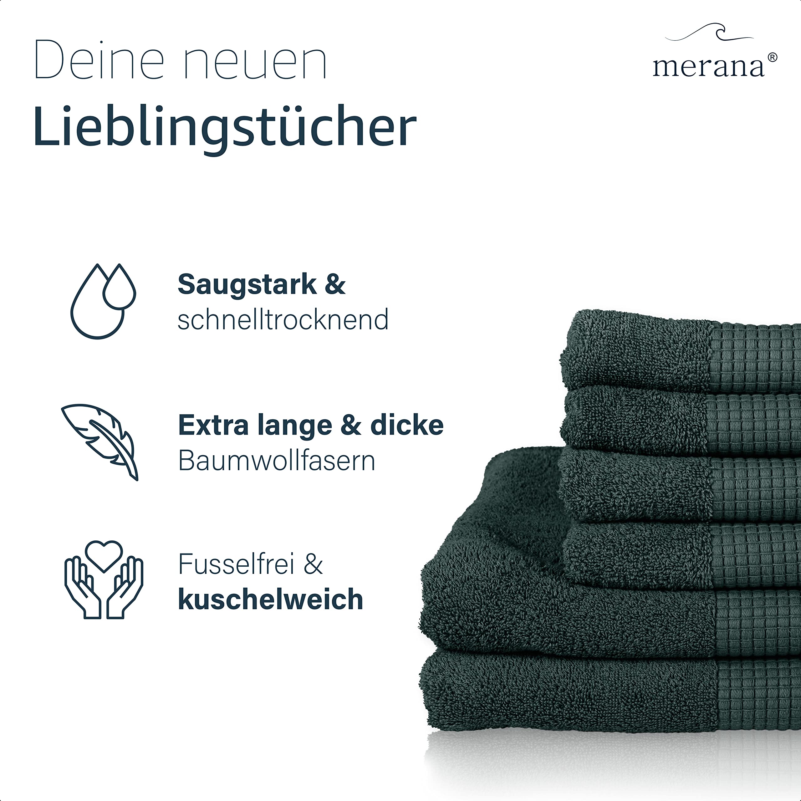Merana Rome Sauna Towel for Men and Women 590 GSM Absorbent - Image 2
