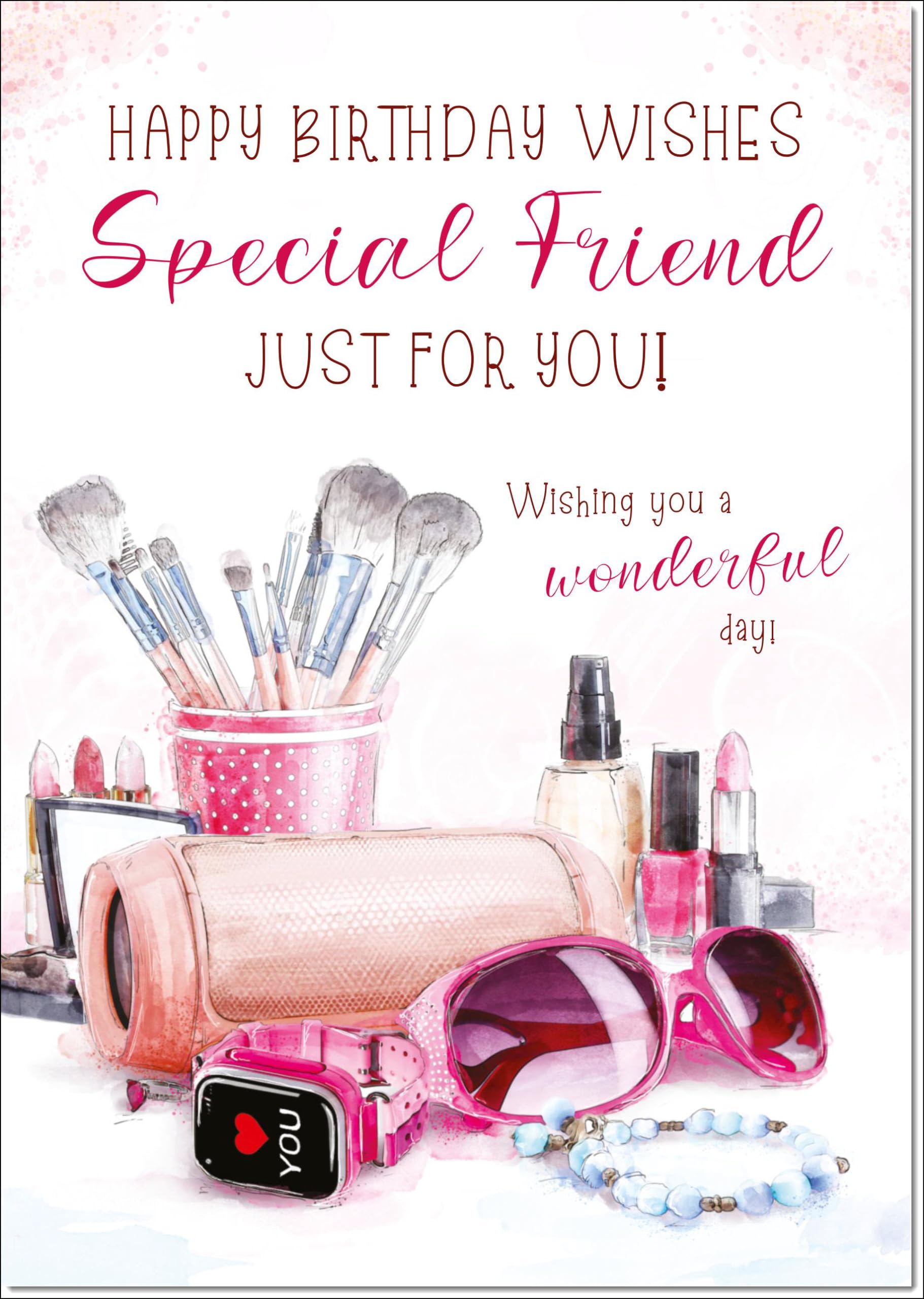 doodlecards Special Friend Birthday Card Make-up Large A4 Size with Plain Envelope — image 1