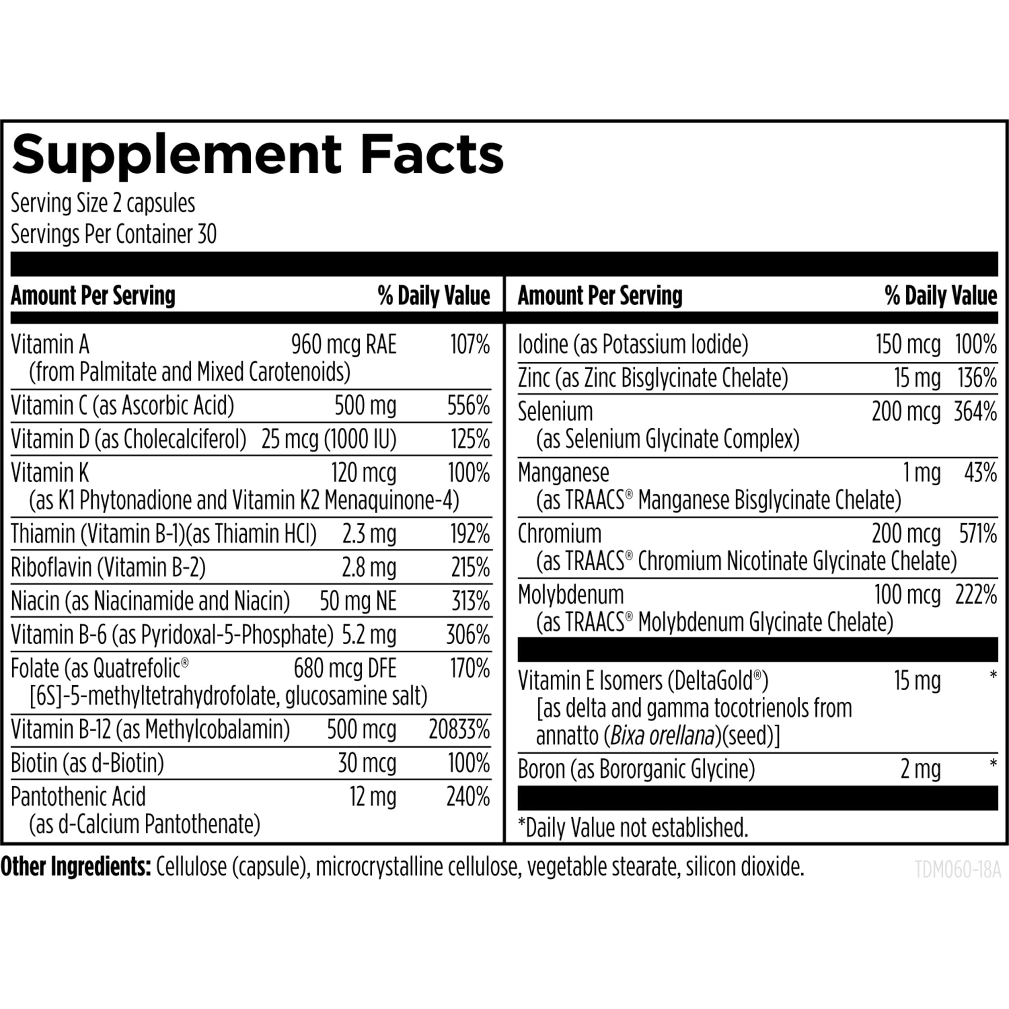 Designs for Health Methylated Multivitamin, Iron-Free Formula, 60 Capsules — Amazon image 5