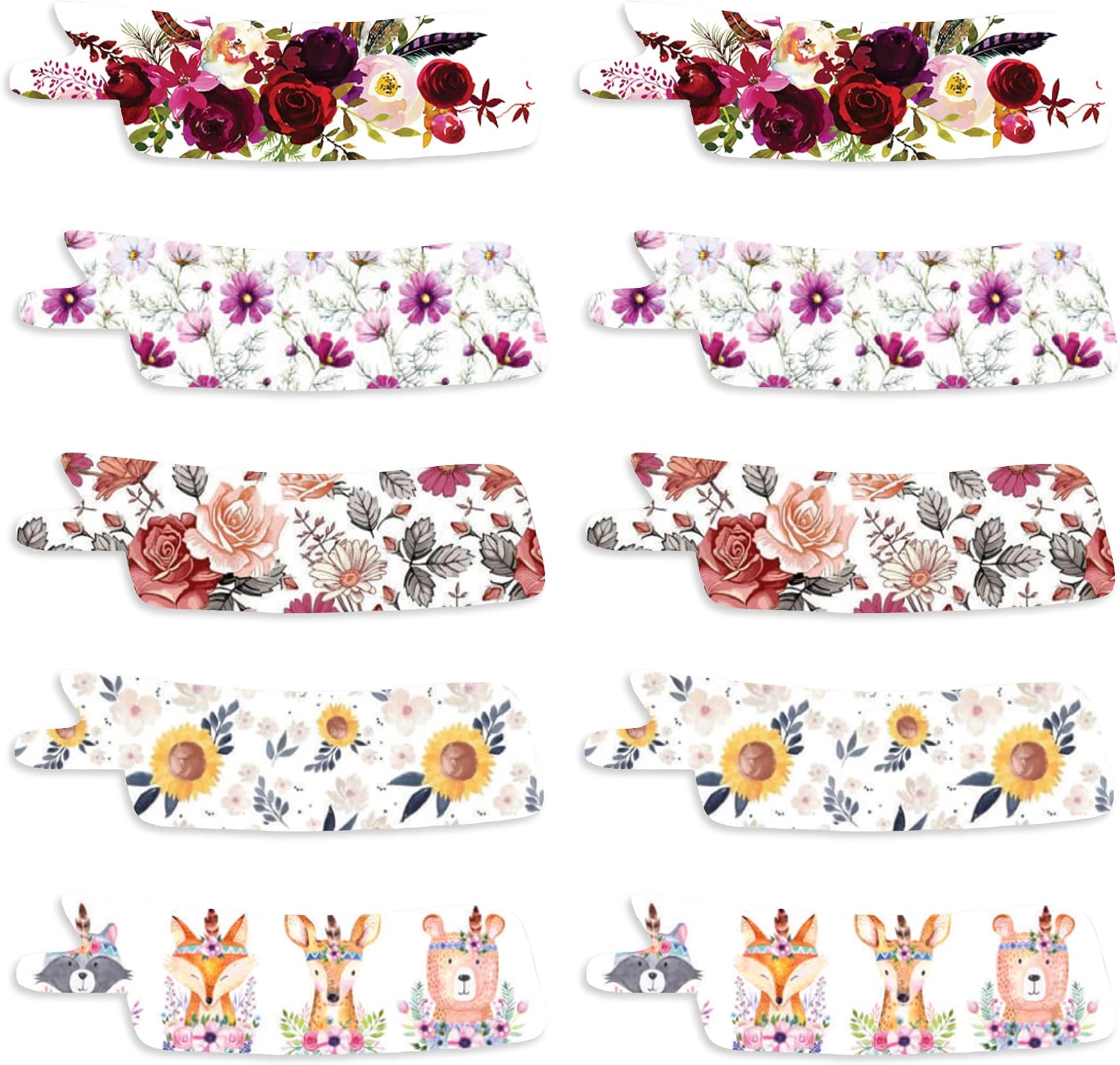 A Simple Patch Nasogastric or Oxygen Tube precut Adhesive Tape Floral Mix x 10 Pack. (Mix Pack)