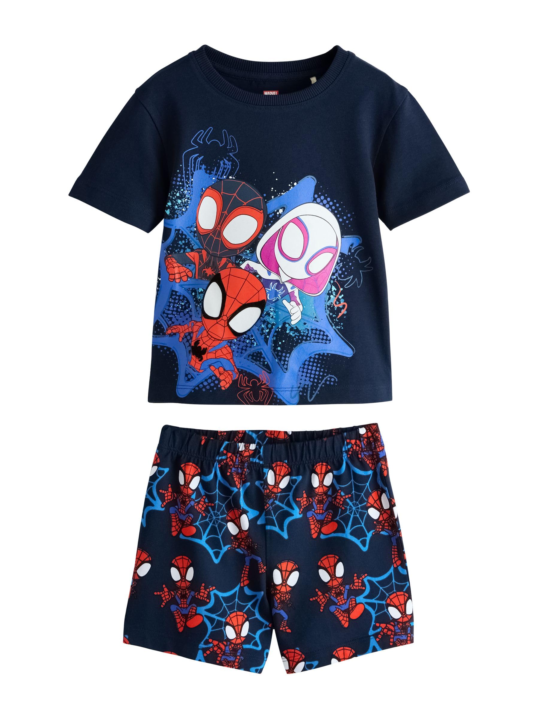 NEXT Jungen Spidey and Friends Kurze Schlafanzüge, 3er-Pack