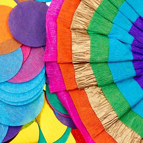 Miniatura 8 de BLUE PANDA Palillo de piñata arcoíris de 30 pulgadas con venda de ojos arcoíris y confeti colorido, murciélago de piñata para suministros de fiesta