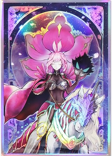 Fundas holográficas de 50 quilates (Baronne de Fleur) para tarjetas coleccionables con carga superior, protectores de cubierta para YuGiOh/arte