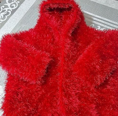 Miniatura 8 de Lukche Hilo de Pestañas de Pelo Divertido Premium 100% Poliéster 164 Var (150 Mt), 3.53 Oz (100 Gr) Hilo de Ganchillo Colorido DIY para Tejer a