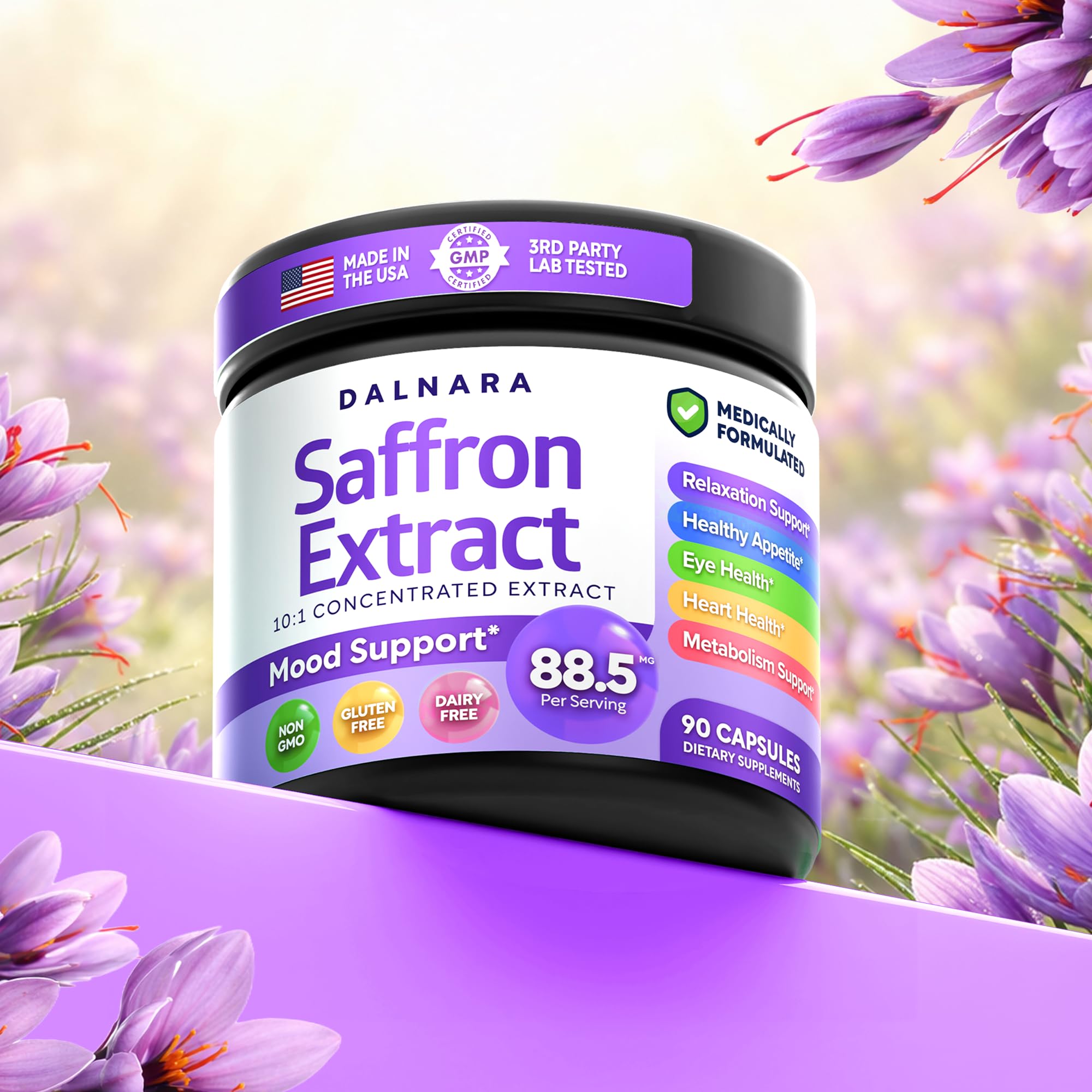 Saffron Supplements for Women 88.5mg Mood | Focus | Vision | Energy Support — Amazon image 7